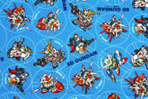 SD Gundam Japanese Anime Oxford Licensed Fabric made in Japan by the Half Yard